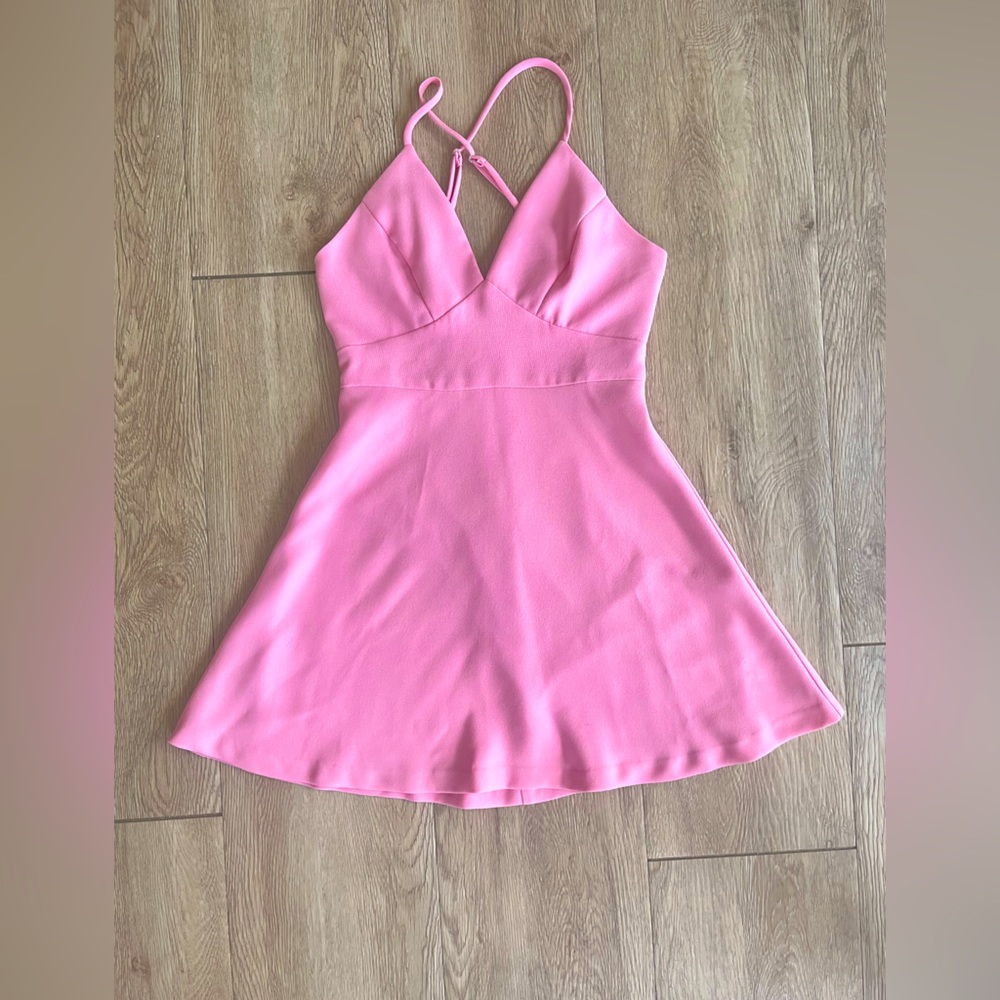 BCBGeneration Light Pink V-neck Mini Dress